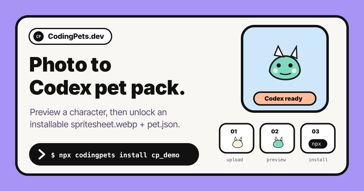 Codex Pet Generator - Create Custom OpenAI Codex Pets